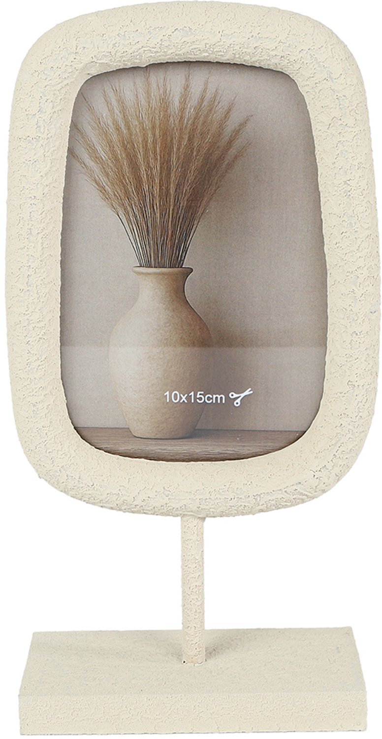 Van Manen fotolijst decoratie ovaal creme hout 10x15cm staand.