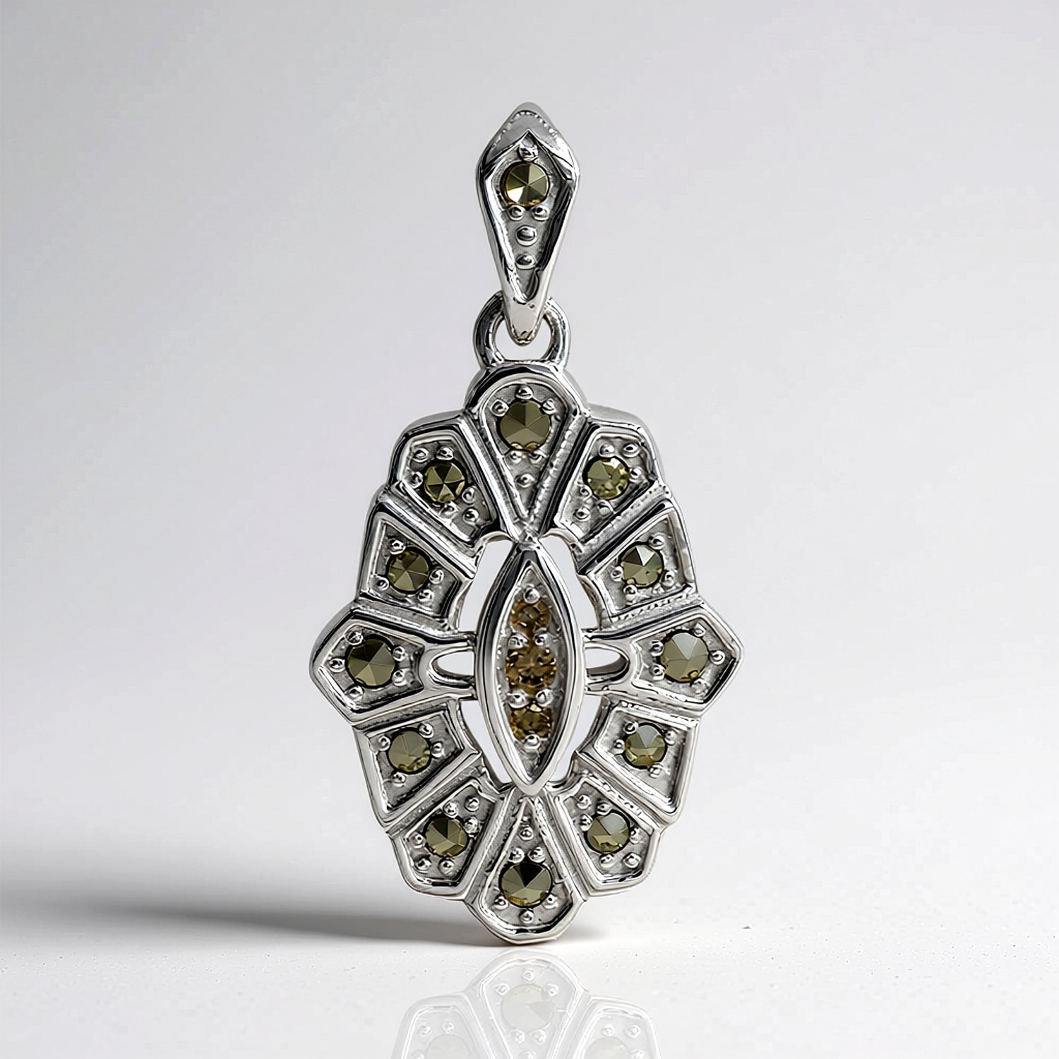 Vintage Argyle Rose de France zilveren hanger, 0,227ct