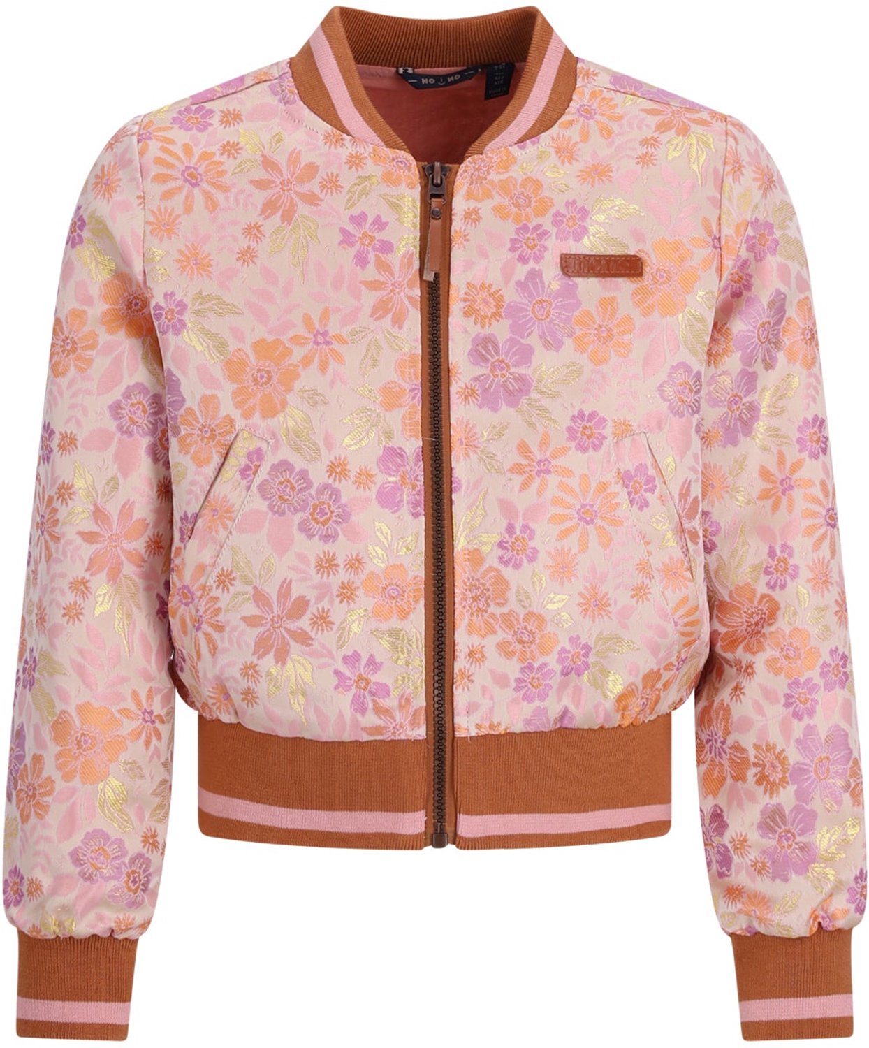 NONO - Doris Flower Jacquard IndoorJacket - Girly Ginger - Maat 110