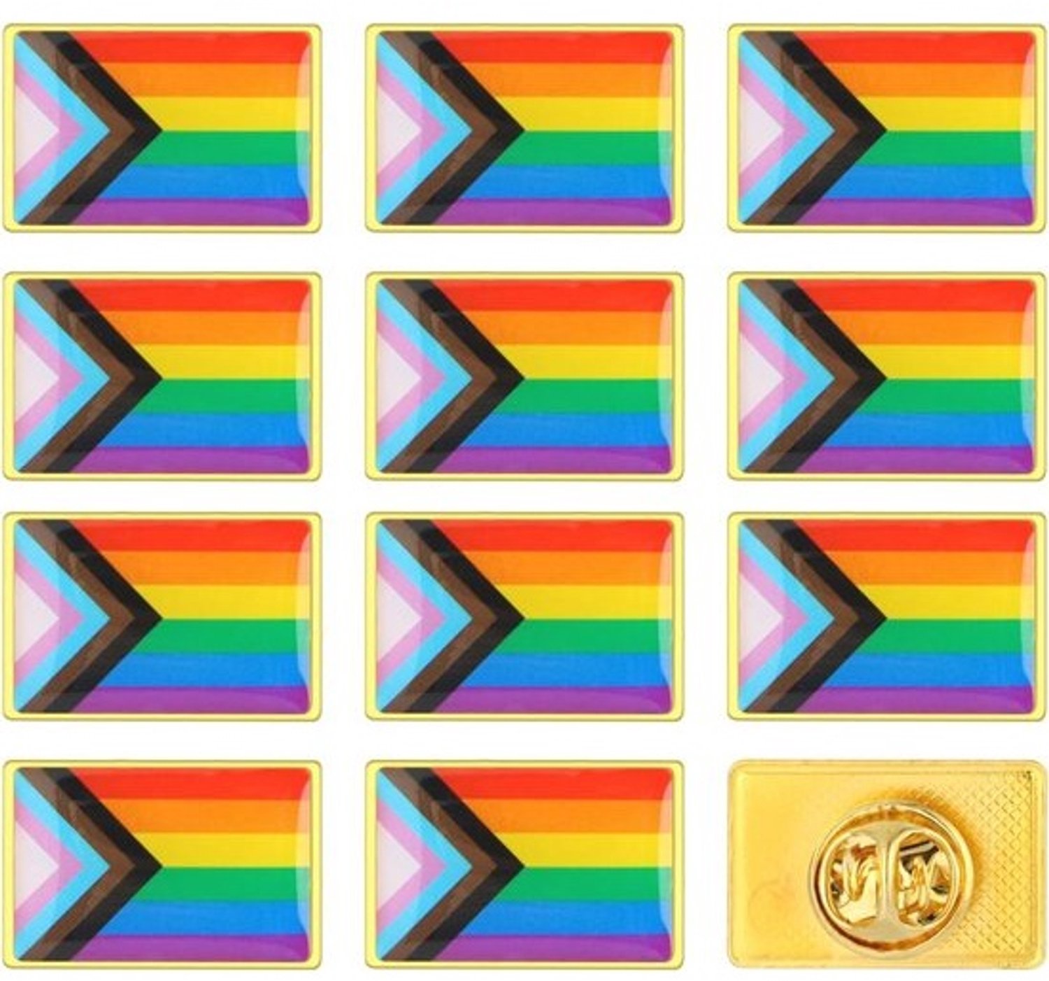 Pridebadge-set - 12 stuks herbruikbare, kleurrijke regenboogpins voor LGBT-decoratie