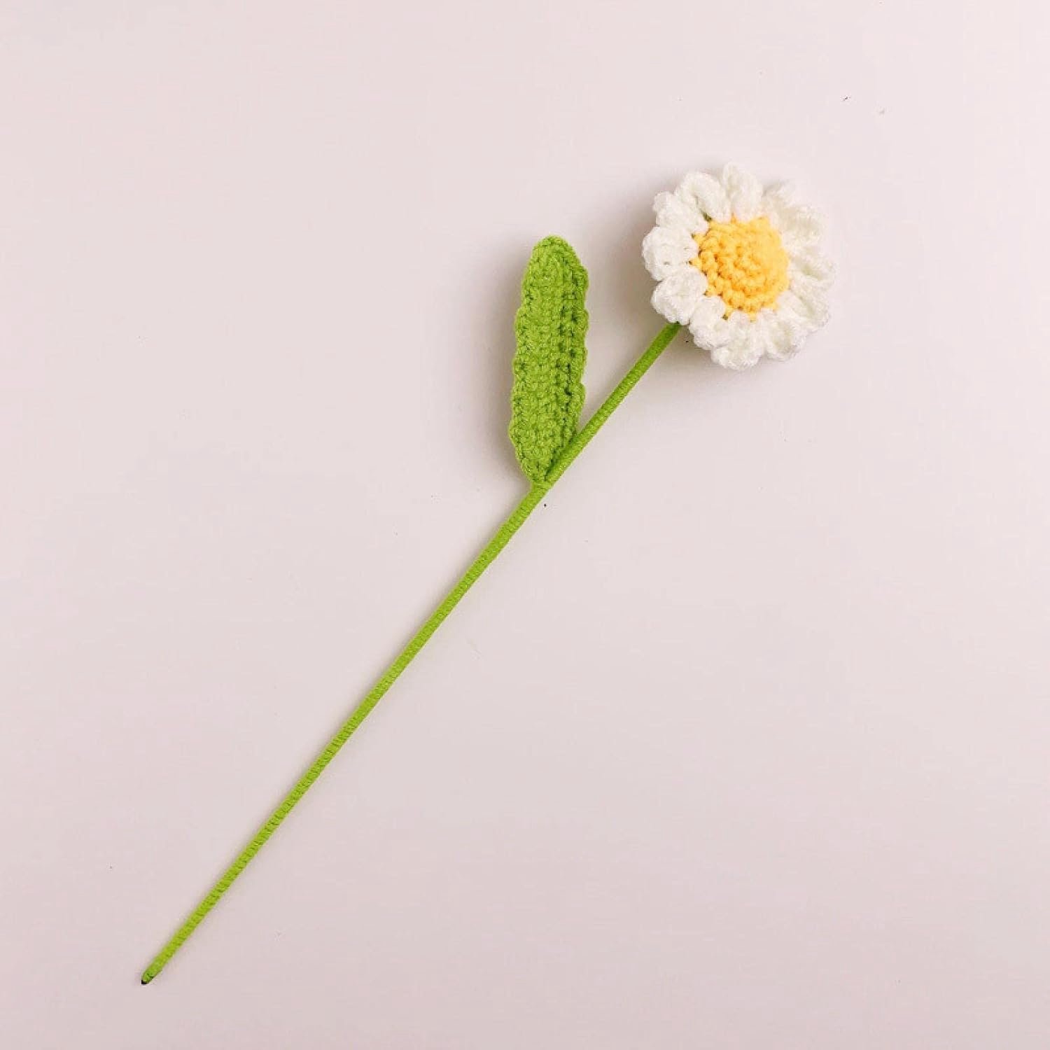 Handgeweven bloemen 10 stuks - melkkatoen - madeliefjes en kamille - woondecoratie - m-winkel
