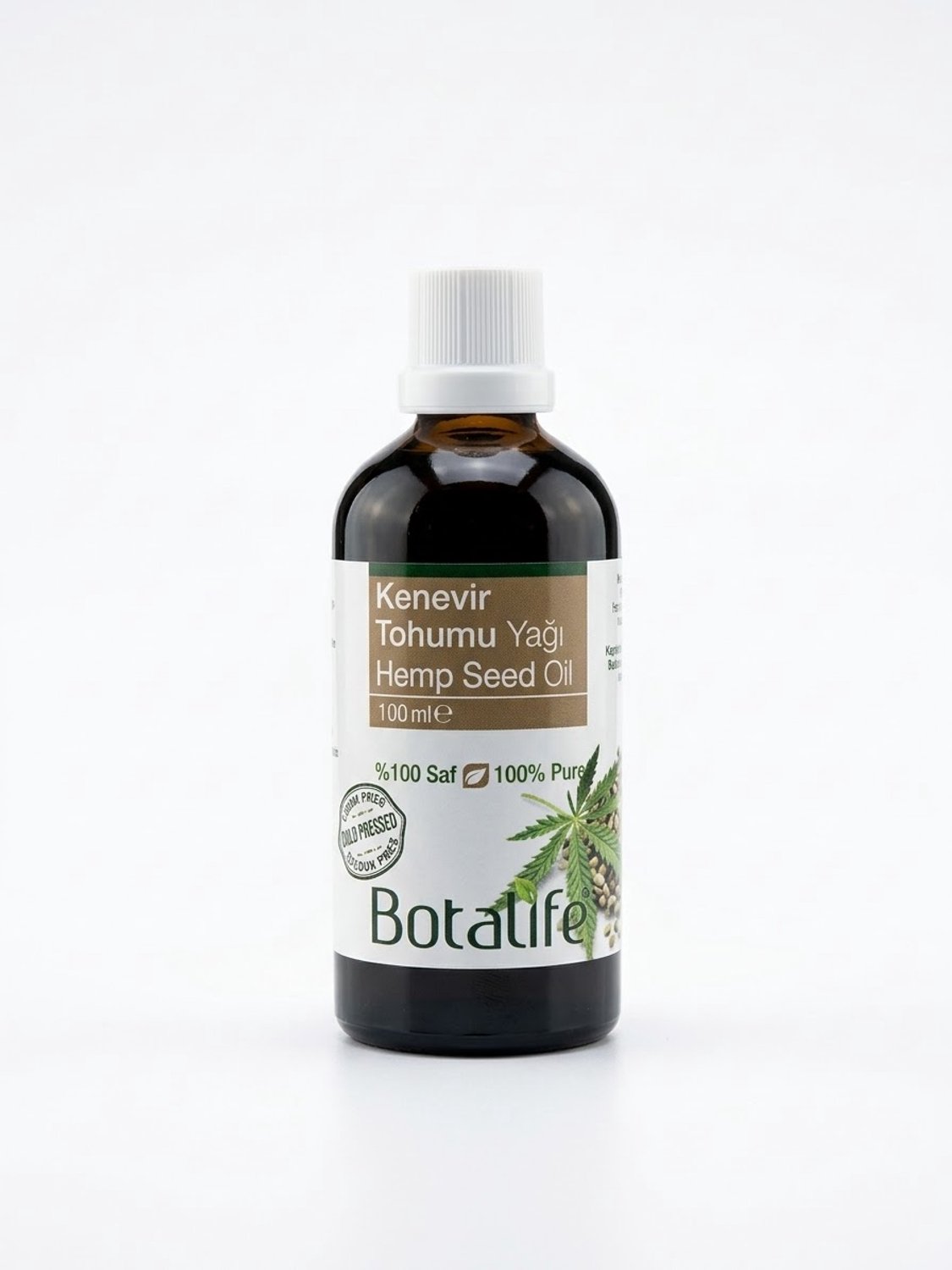 Botalife- Hennepzaadolie- Kenevir Tohumu Yağı- %100 Puur- Koudgeperst- 100 ml