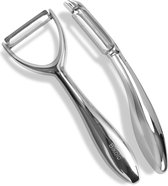 Bikolo® Dunschiller Set RVS – Aardappelschiller - Appelschiller - Aspergeschiller - Groenteschiller - Roestvrij Staal - Vaatwasserbestendig - Voor Groenten en Fruit