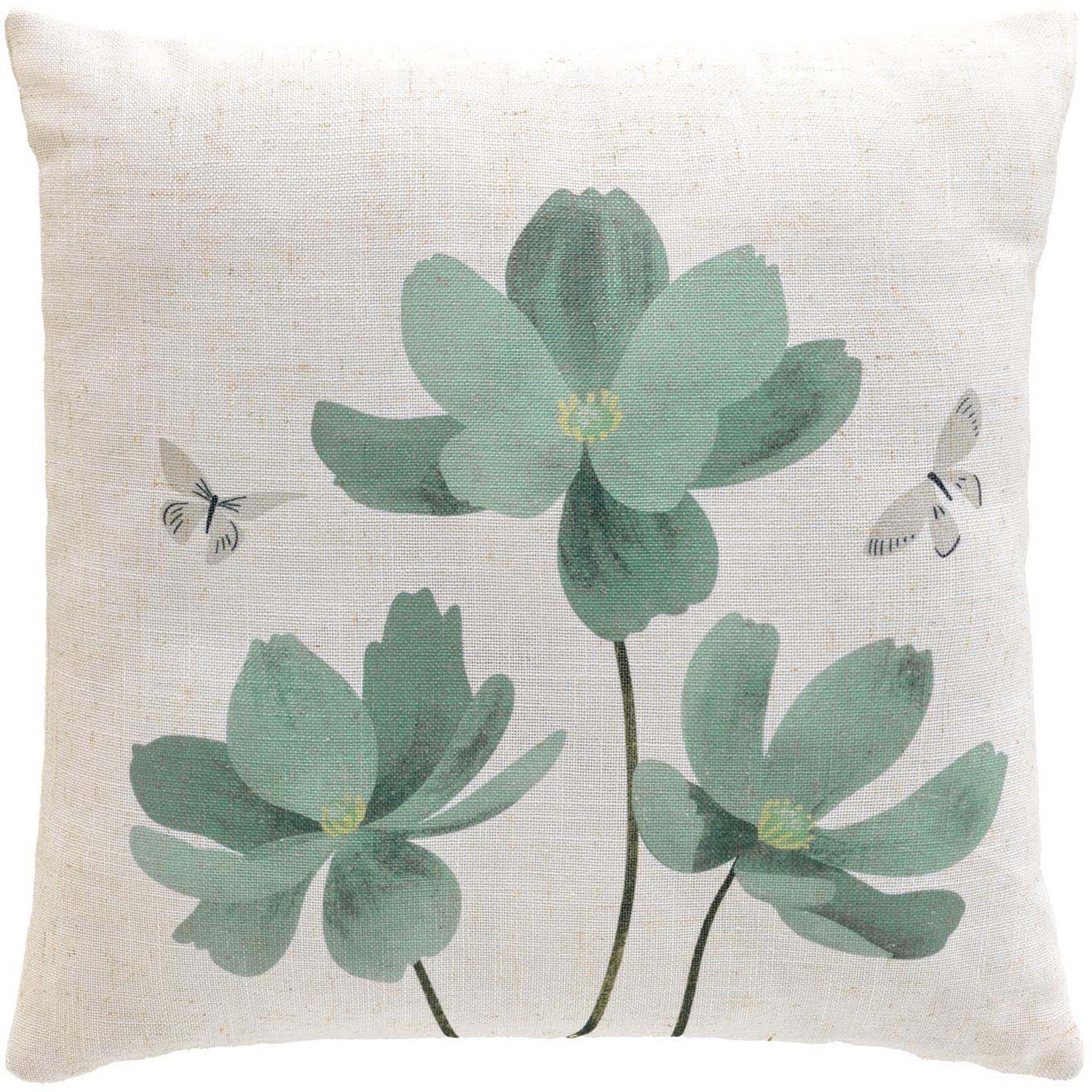 Douceur d'intérieur - Decoratieve kussen met linnen effect, 45 x 45 cm, PALMIFLORE