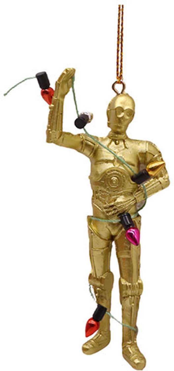 Kunsttof C-3PO kerst ornament, Star Wars Goud