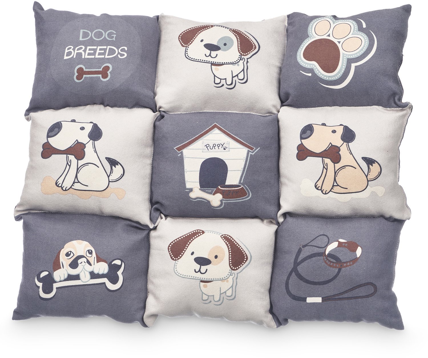 Mascow - Hondenbed, antislip onderkant, 55 x 45 cm - grijs