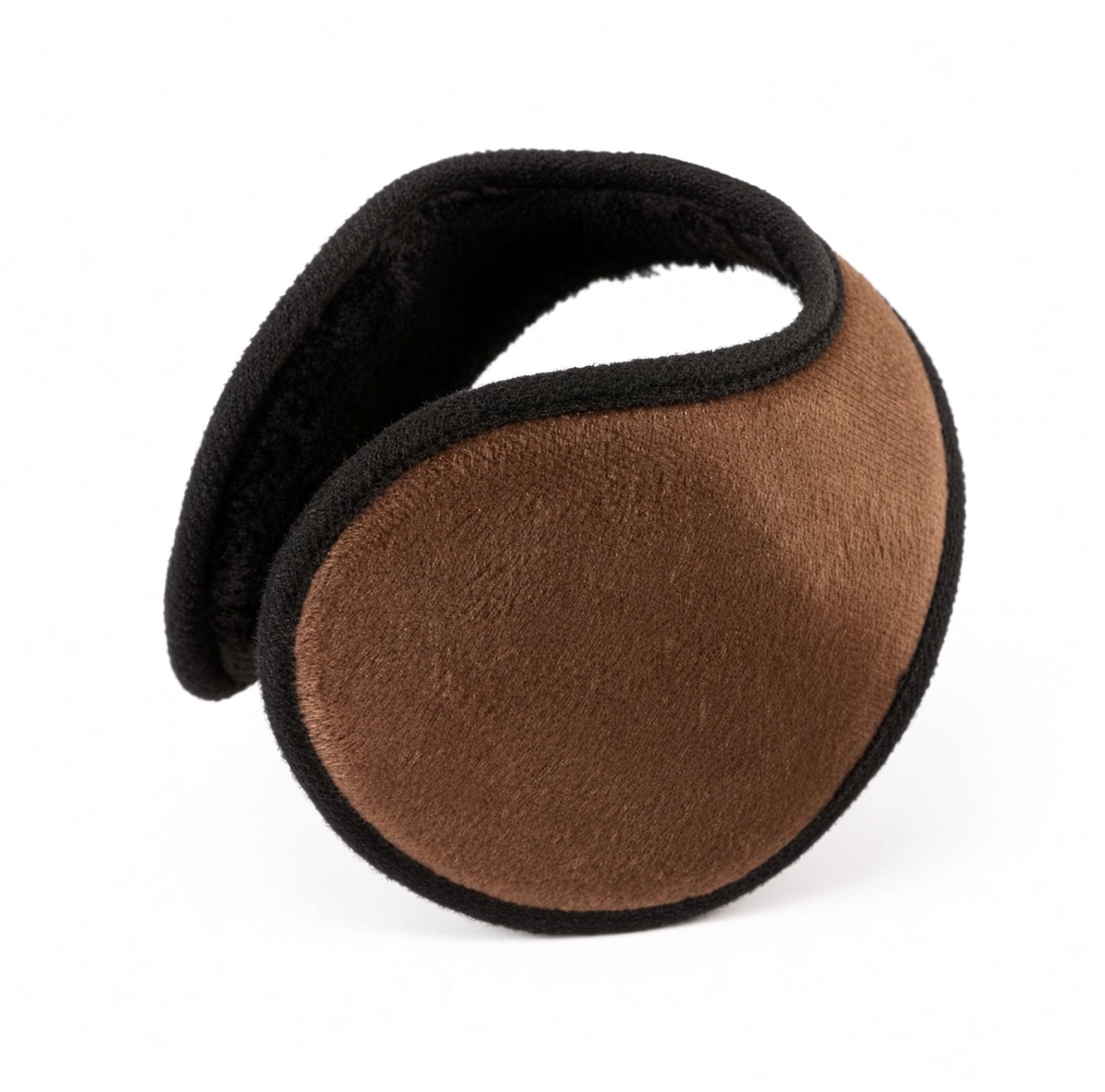 Bruine Fleece Oorwarmers - Achterhoofdband - Opvouwbaar - Winter Accessoire