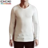 DICE Longsleeve V-hals shirt wit maat XL