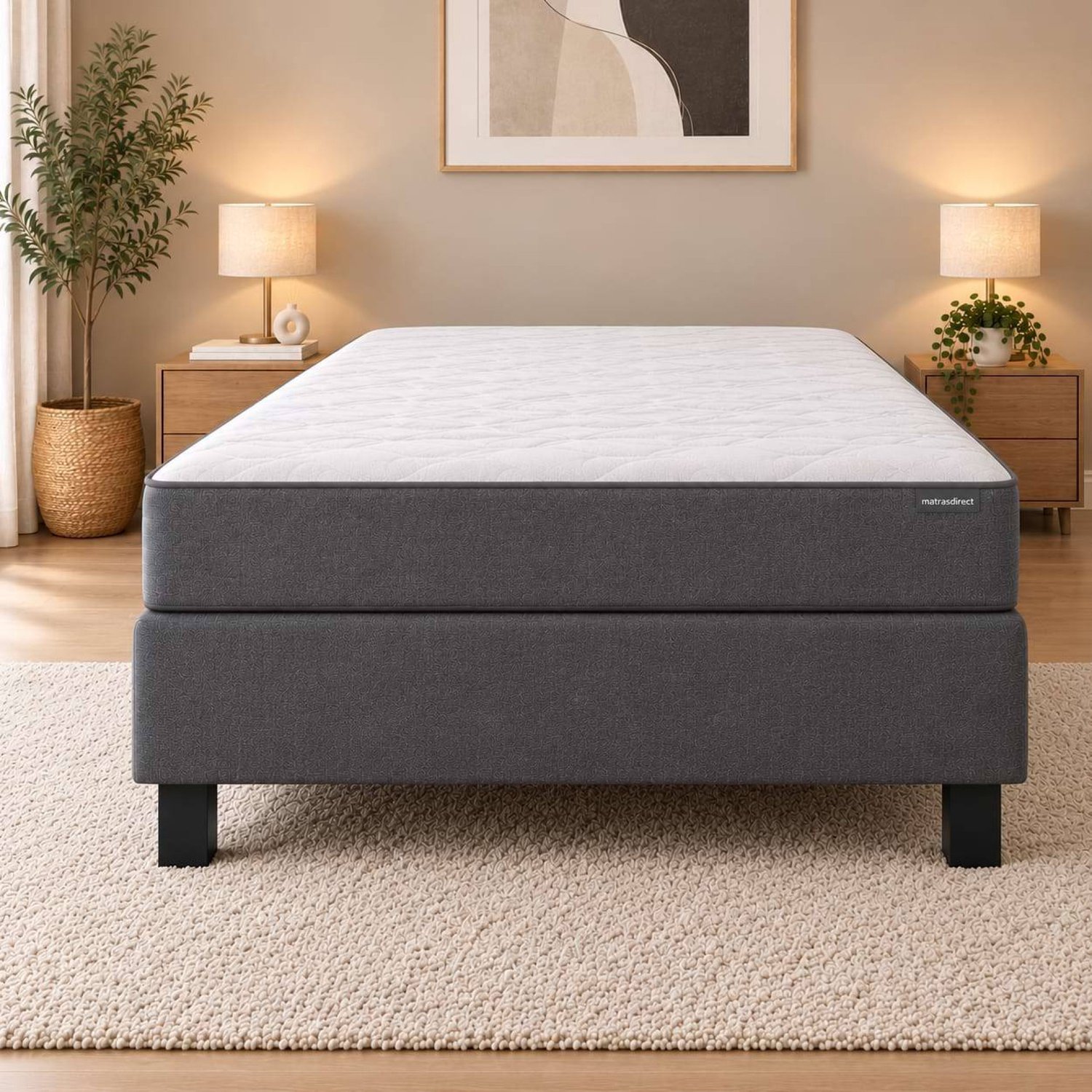 Boxspring Dura Boxspring 90x200 Los Onderstel - afbeelding 2