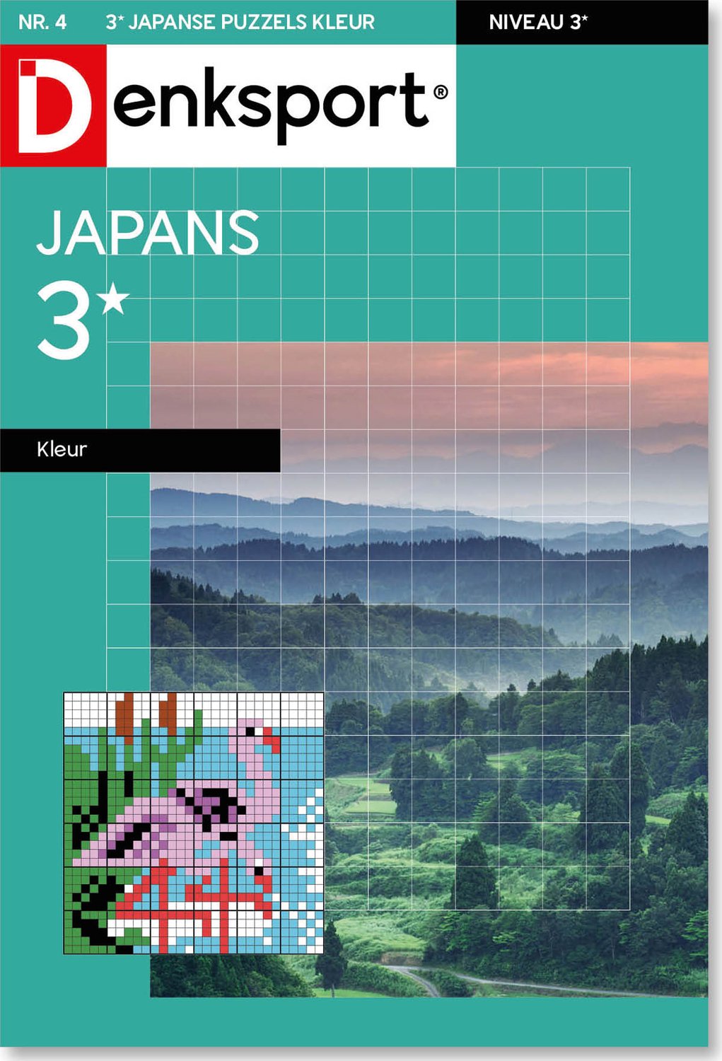 Denksport Puzzelboek Japanse puzzels 3* kleur, editie 4