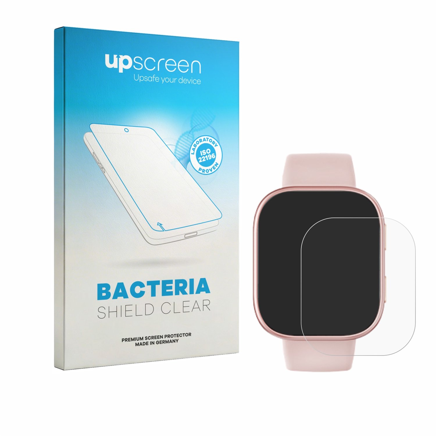 upscreen - Screenprotector voor Mingtawn Smartwatch 1.83" - Folie Beschermfolie transparant antibacterieel