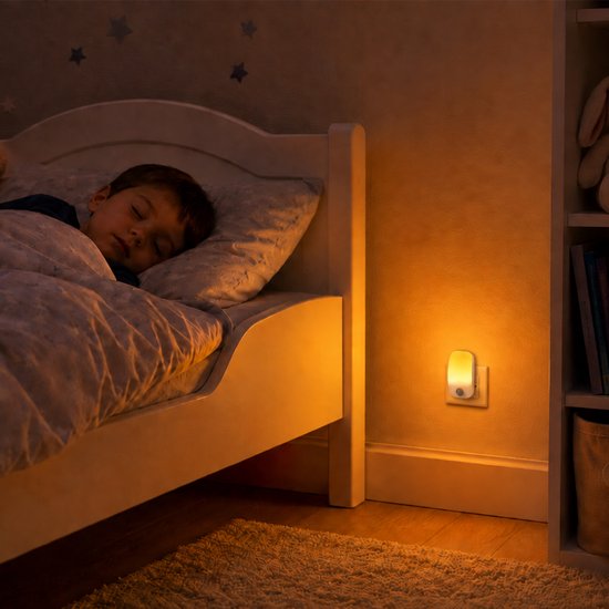 Alecto ANV19 - LED-nachtlampje met bewegingssensor en dag-/nachtsensor - Warmwit licht - Wit van Alecto — afbeelding 5
