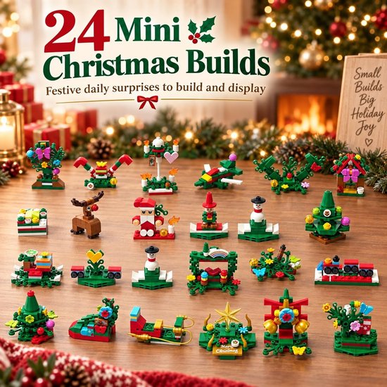 Kerst Adventskalender Bouwstenen 2026 – 24 Dagen Kerst Countdown Kalender – 24 Verrassingsdoosjes – Kerstboom Bouwset 833 Stuks – Kerst Cadeau voor Kinderen en Volwassenen - Cadeautjes - Kerst — cadeau in Spellen & Speelgoed - foto 6