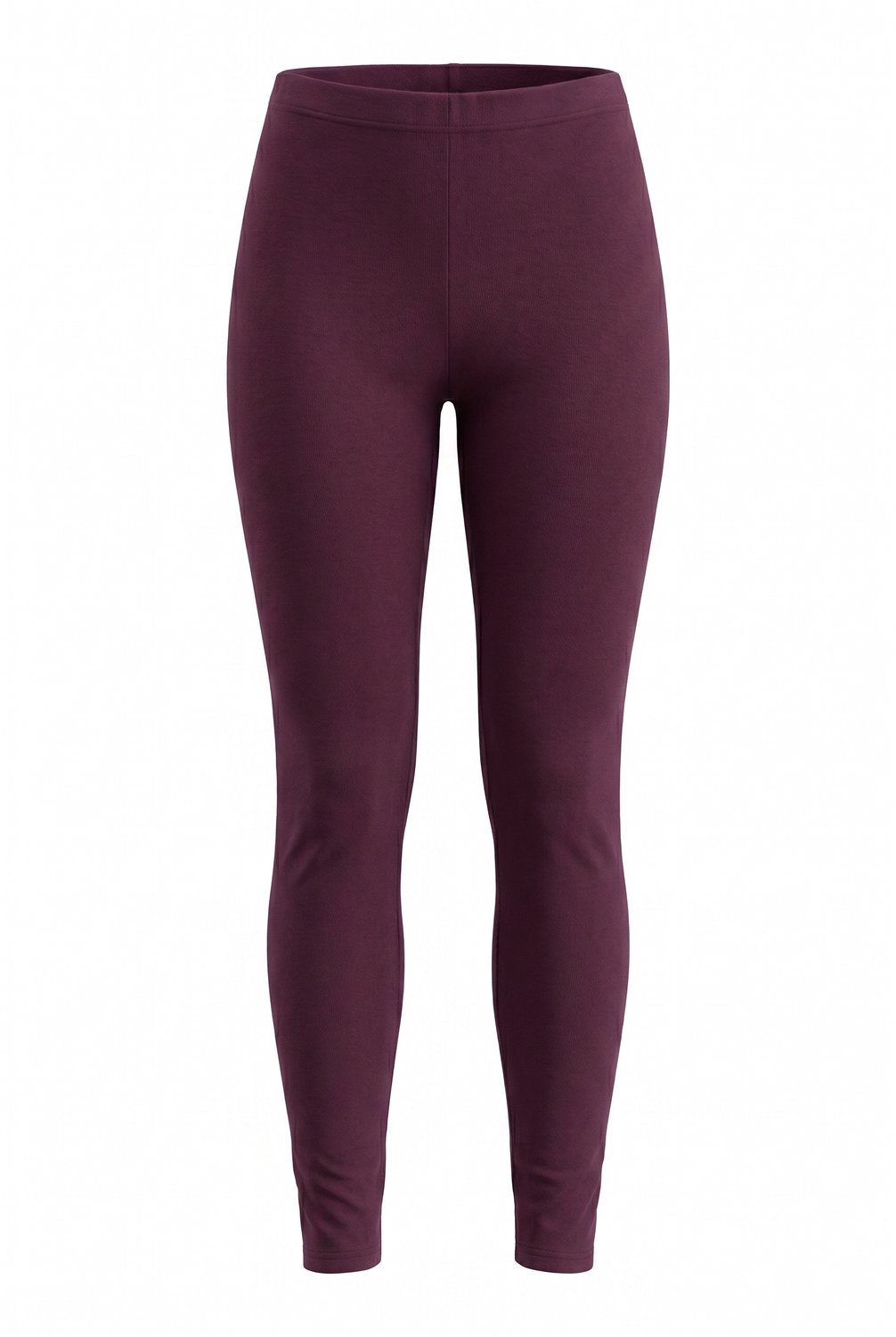 Ulla Popken - Dames - Legging Cut It Your Way smalle pijpen biologisch katoen - Bordeaux - Maat 54+