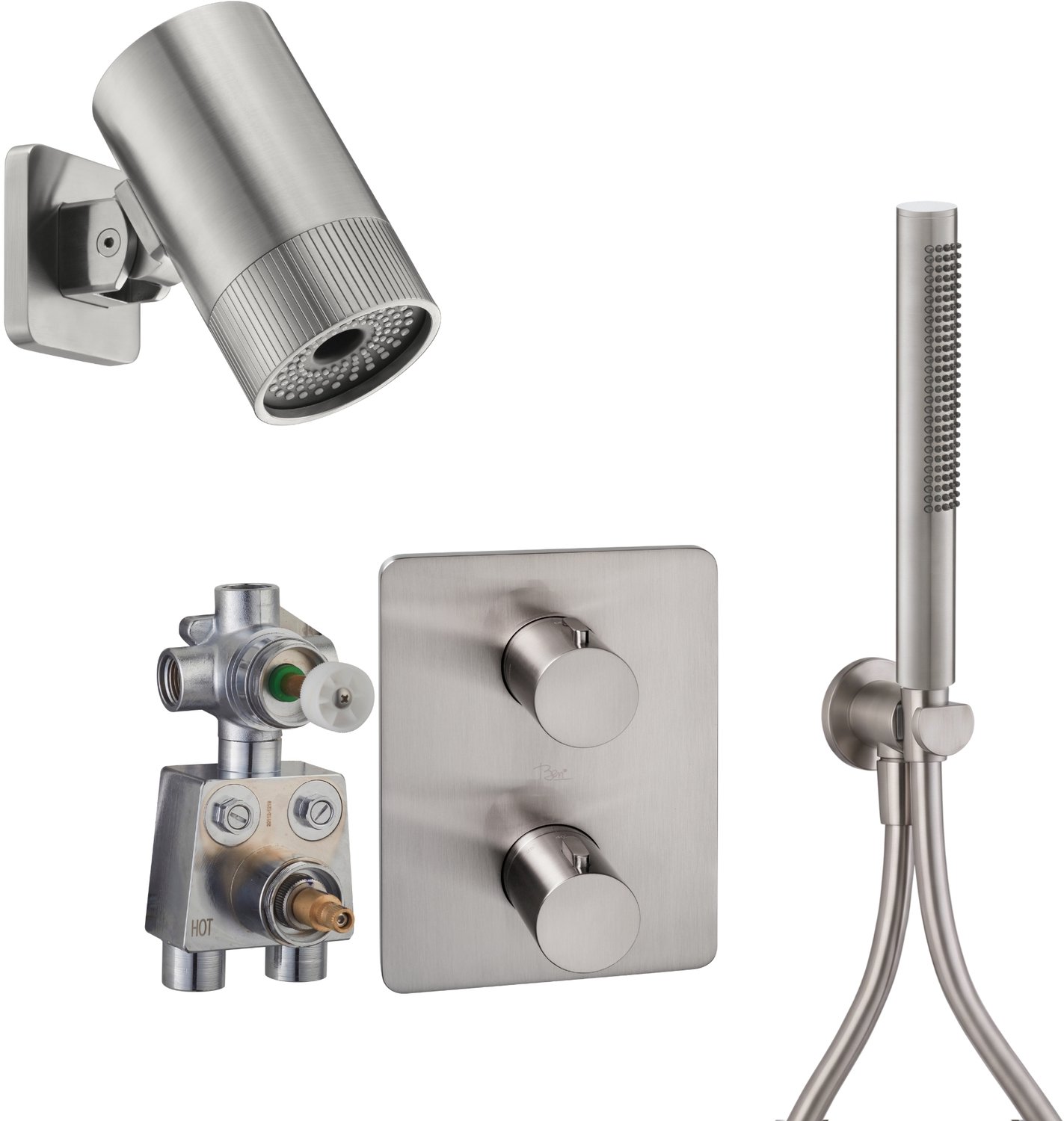 Ben Lavion inbouw regendoucheset met spot hoofddouche RVS-look