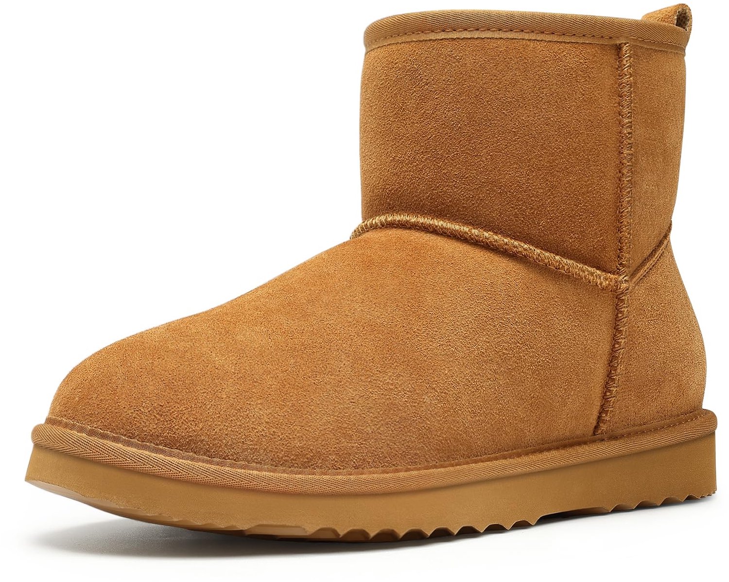 Olanly Dames Snowboots suède Boots Warme winterschoenen dames Antislip Dunne zool Verdikte voering van imitatiewol – 39 Geschikt voor voetlengte van 24.13cm Kastanjebruin