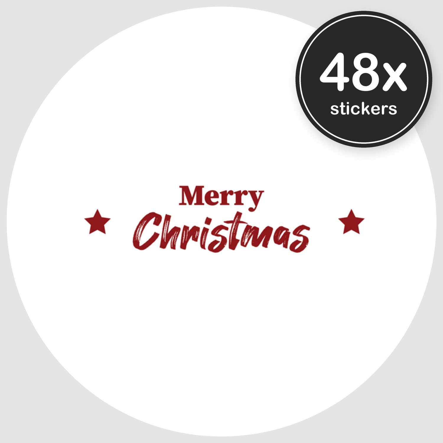 Sluitstickers Kerst - 48 stuks - Rond 30 mm - Kerststickers - Sluitzegel Kerstkaart - Design 001
