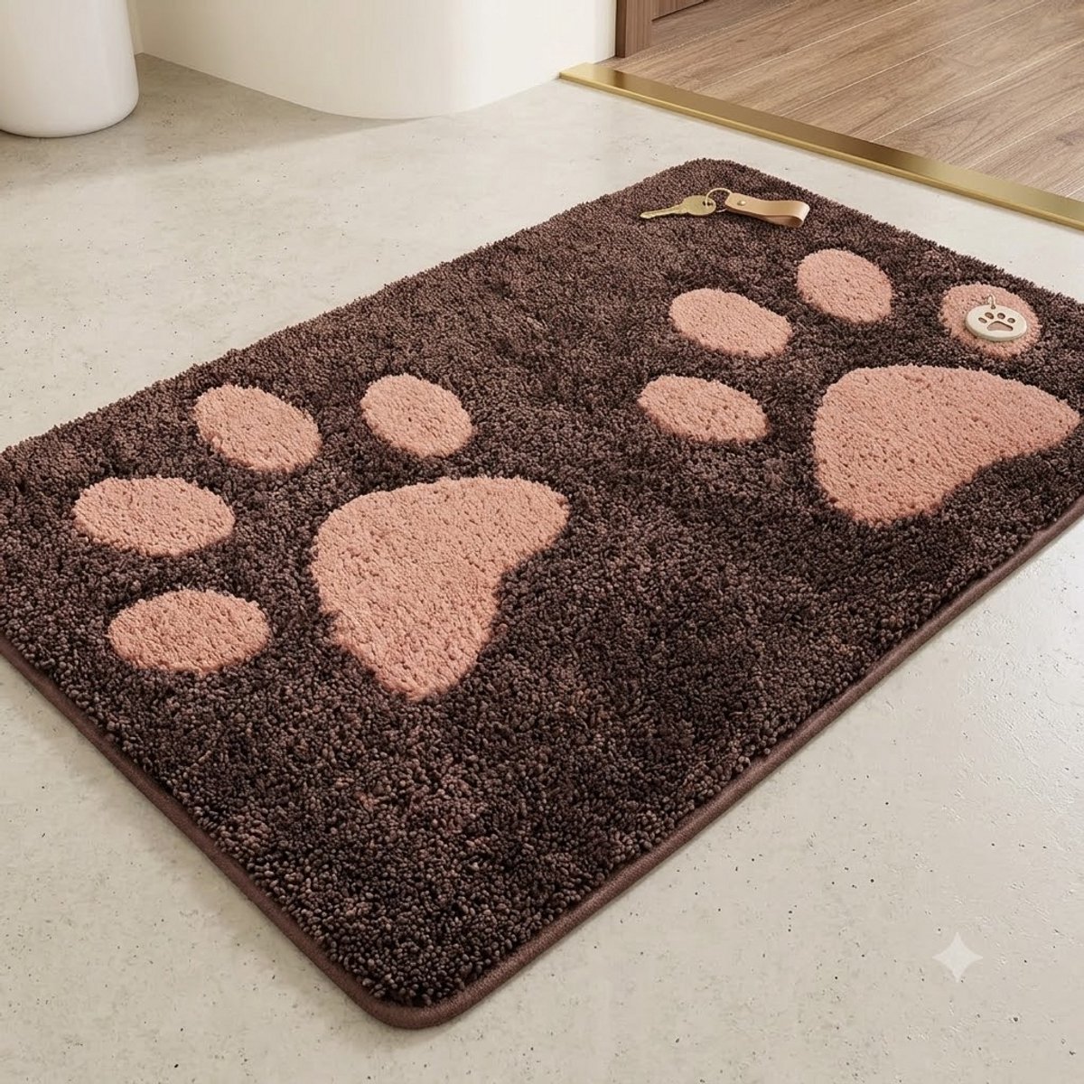 Maison Elara Deurmat voor ingang - 60 x 90 cm - Antislip - Machinewasbaar - Absorberend - Rechthoekig - Bruin
