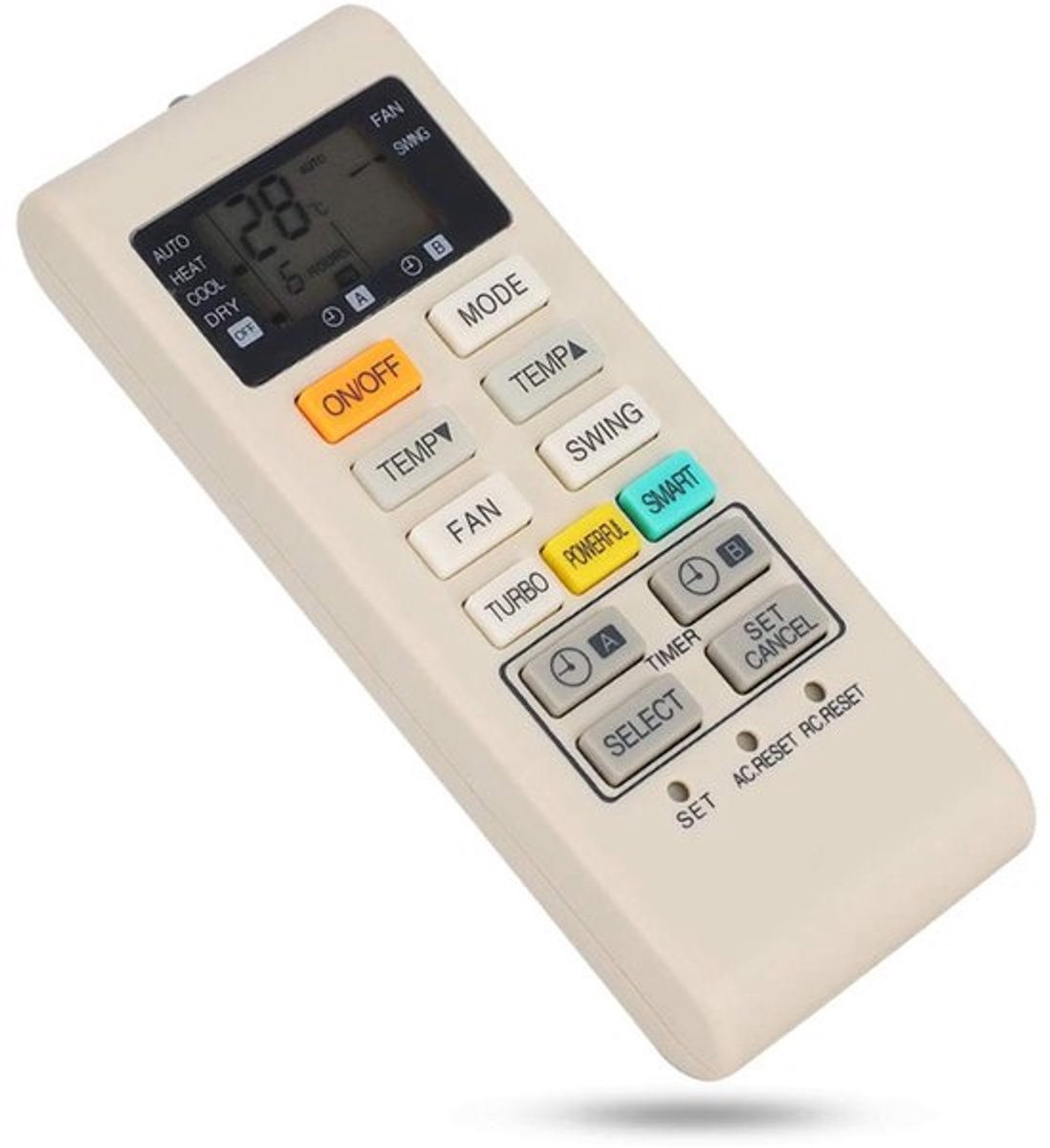 Onf3 - Universele Afstandsbediening - Airconditioner Accessoire - Melkwit - Voor