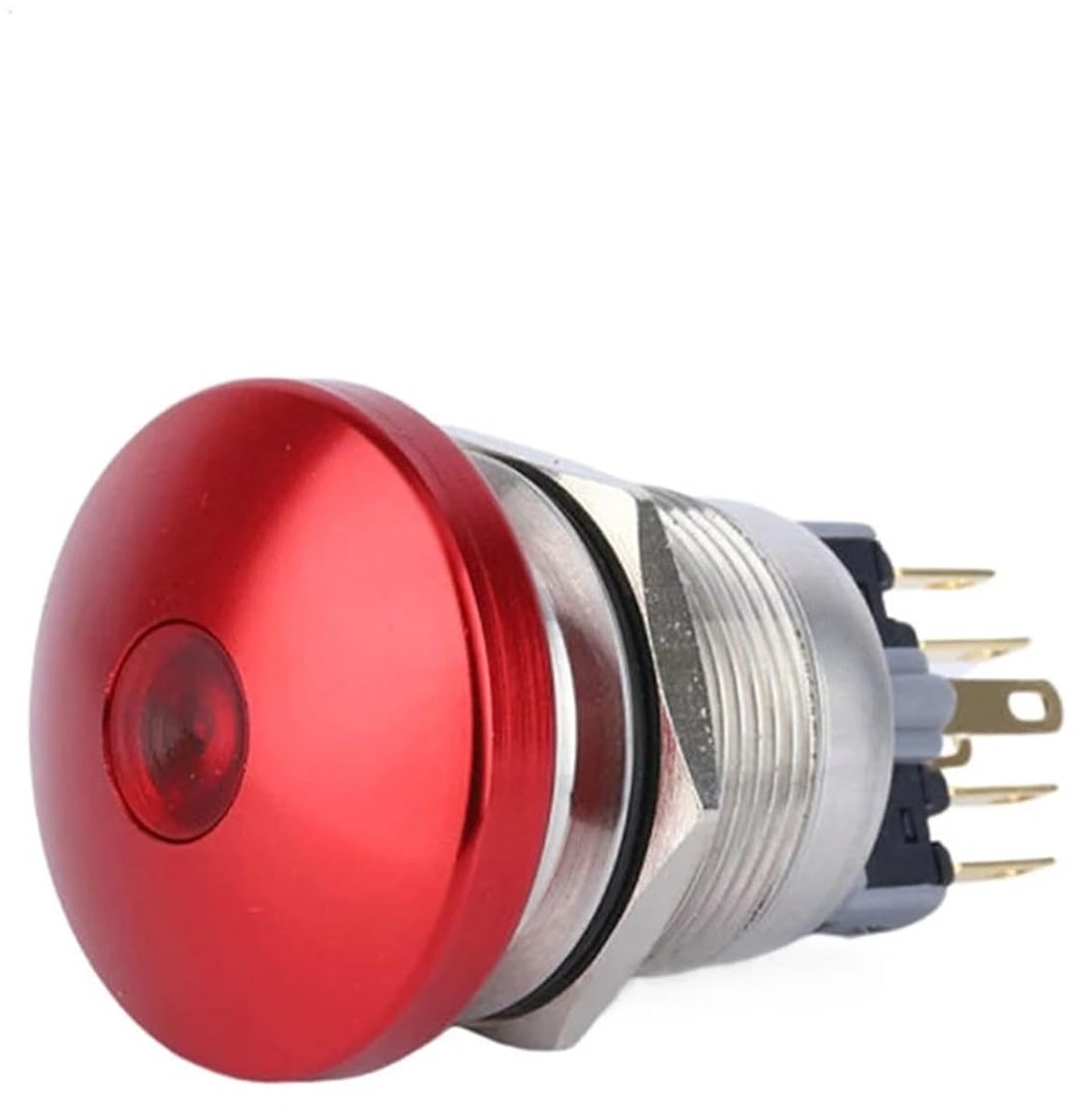 Noodstopknop Set - Drukknopschakelaars - Machine Bediening - Verlichte Paddestoel - 5 Stuks - Rood