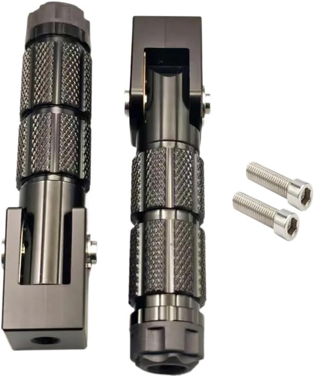 Voetsteunen Motorfiets - Pedalen Bromfiets - Verhoogt Rijcomfort - Antislip Gestructureerd Oppervlak - 8mm Universeel - Zwart