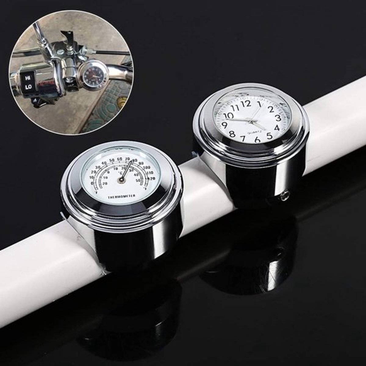Stuurklok thermometer voor motorfiets van shayne - waterdicht