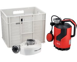 YT-85323 Complete Dompelpomp Set met Slang – 750W – 12.000 l/u – Incl. Vuilwaterpomp, 10m Afvoerslang en Filterbox – Anti-Hoogwater & Noodpakket