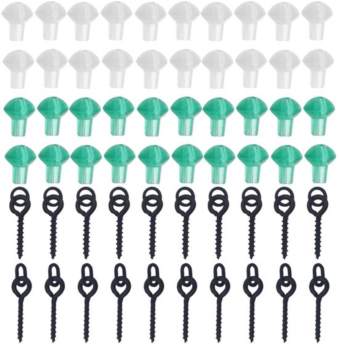 Dailygoods- Haak 20 Stuks - Schroefhaak met Ring - Hoge Taaiheid - Aasschroef