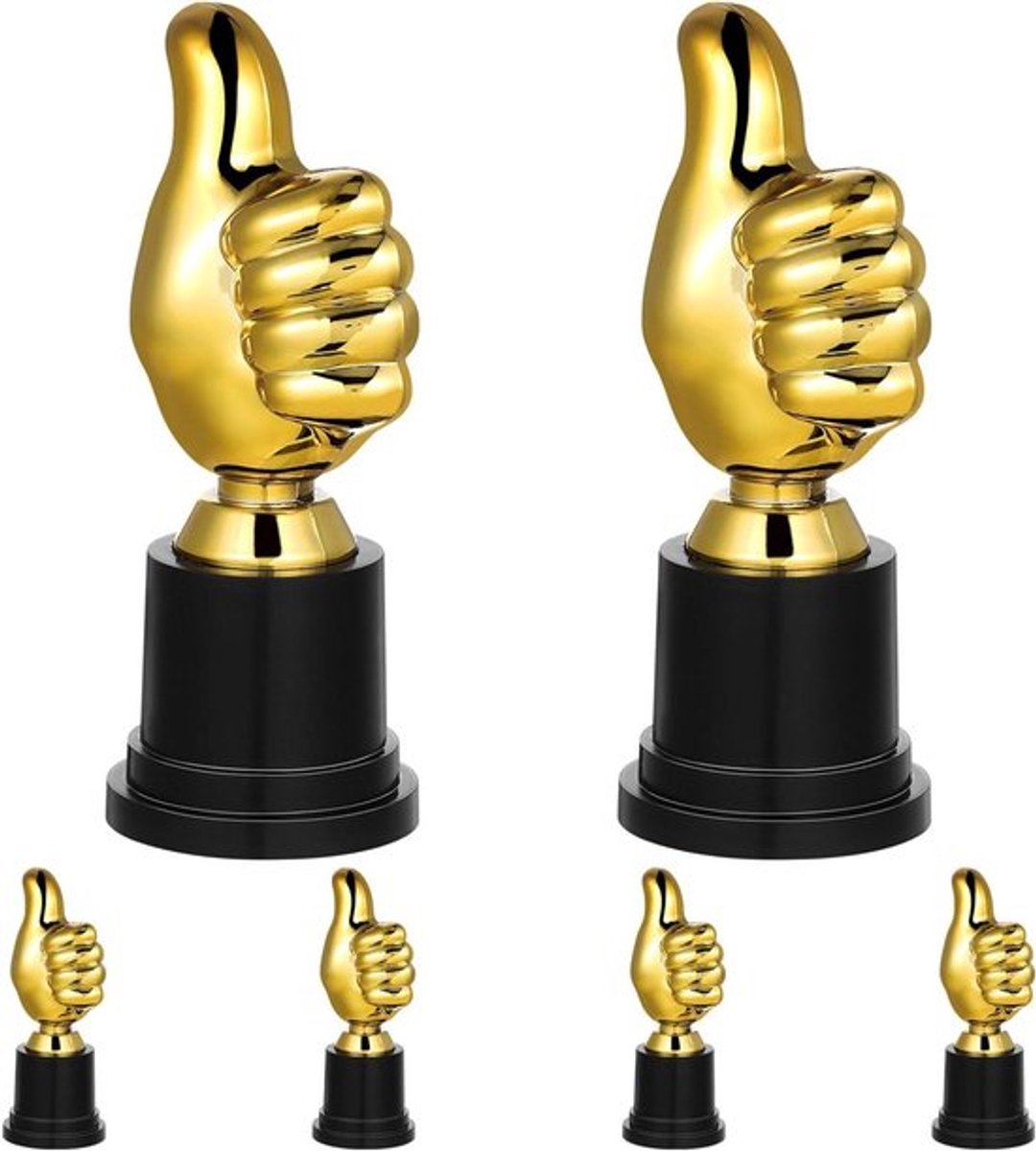 Gouden duimtrofeeën 6 stukken Allecto Plus