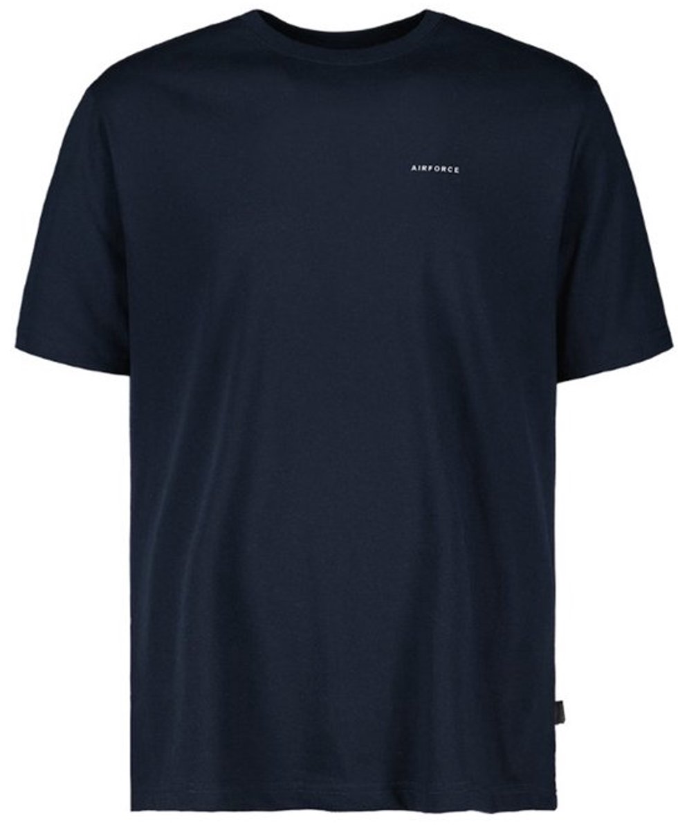 Basic T-shirt Heren Dark Navy Blue/White M
