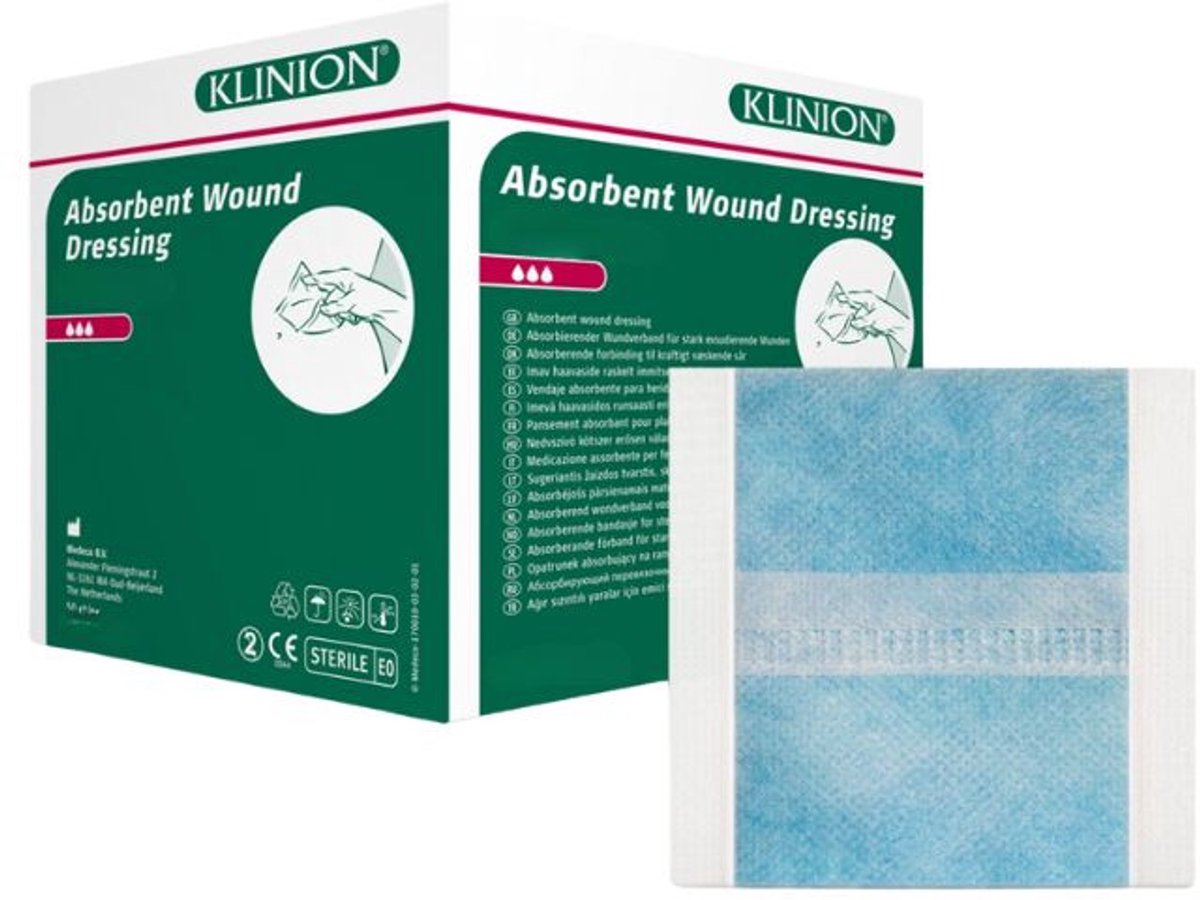 Klinion Pulp absorberend verband 10 x 20 cm 35 stuks