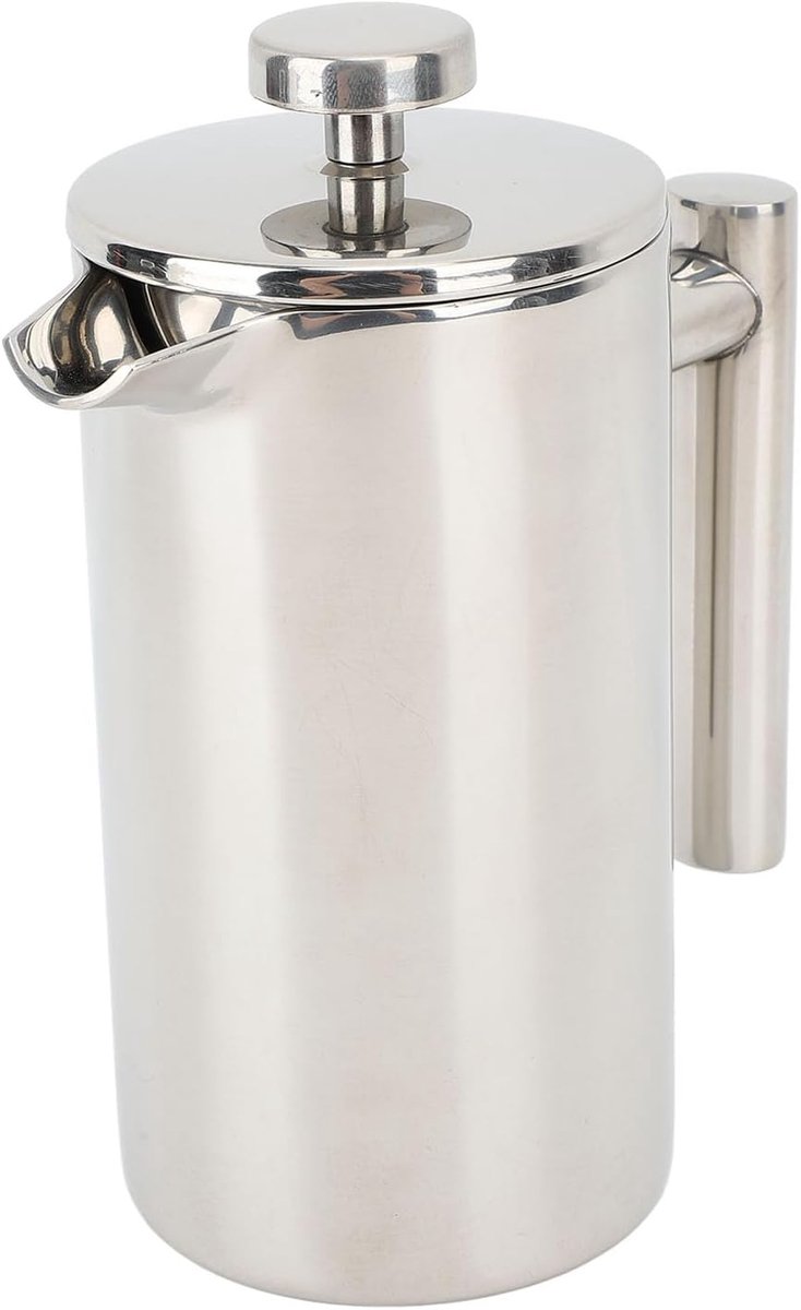 Koffiezetapparaat Cafetière French Press Thuisbrouwen Koffie Dubbel Geïsoleerd 350 ml Zilver
