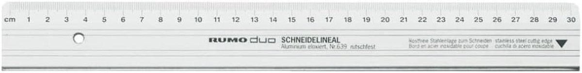 Snijliniaal Aluminium - Meetlat Precisie - Precisie Snijden - Antislip Rubber - 50 cm - Zilverkleurig