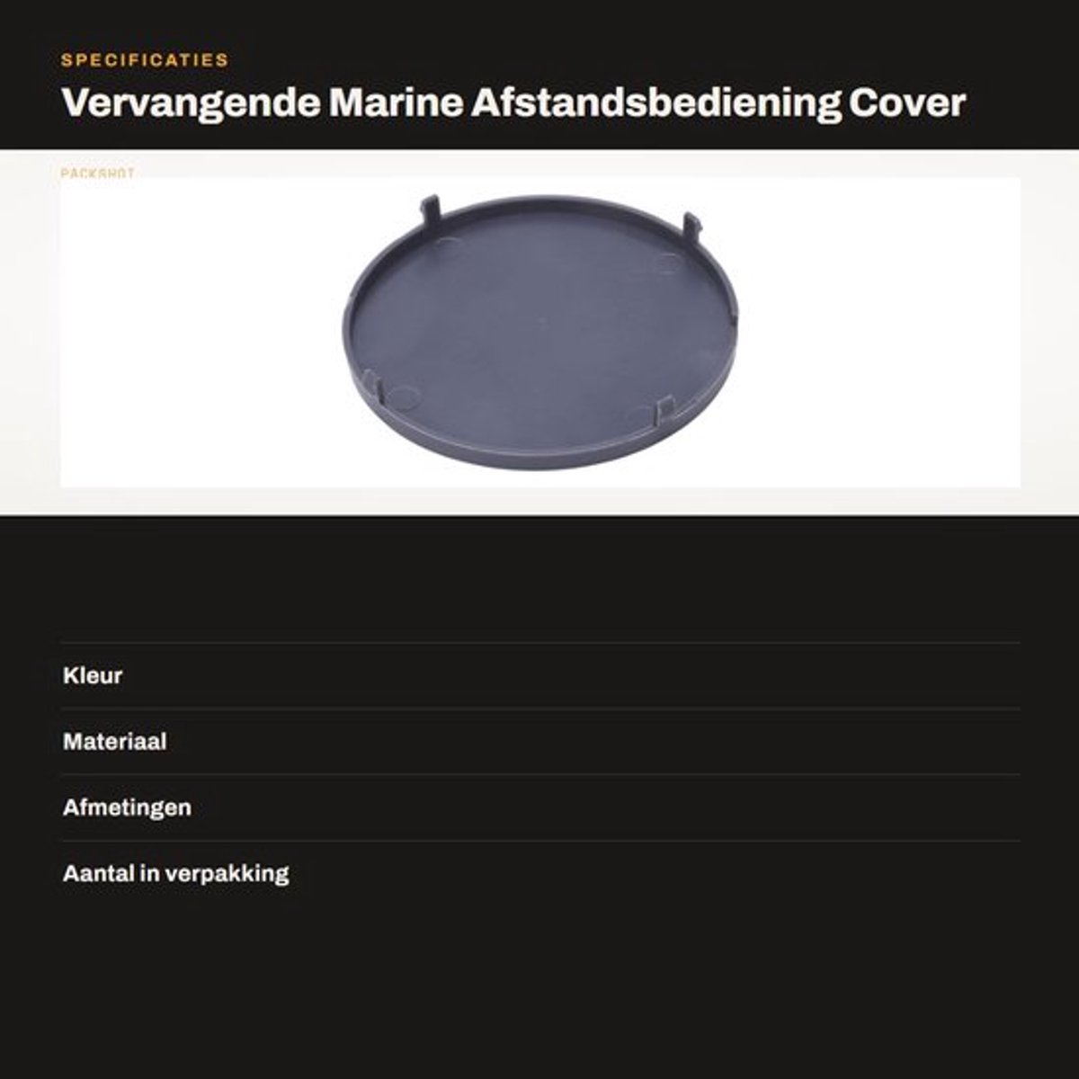 Dailygoods- Afstandsbediening Cover Vervangend - Buitenboordmotor - ABS