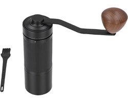 Handmatige Koffiemolen - Bonenmolen Draagbaar - Verse Koffie - 49 Maalinstellingen - Aluminium Constructie - Zilver