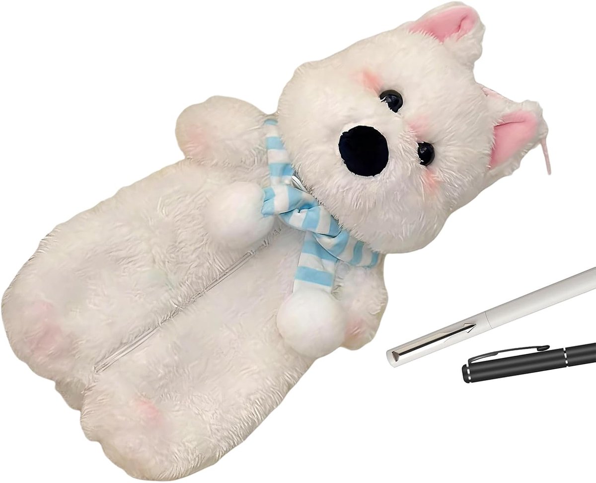 Schattig etui - Opbergtas schrijfwaren - School en studie - Cartoon puppy design - 30 x 10 x 5 cm