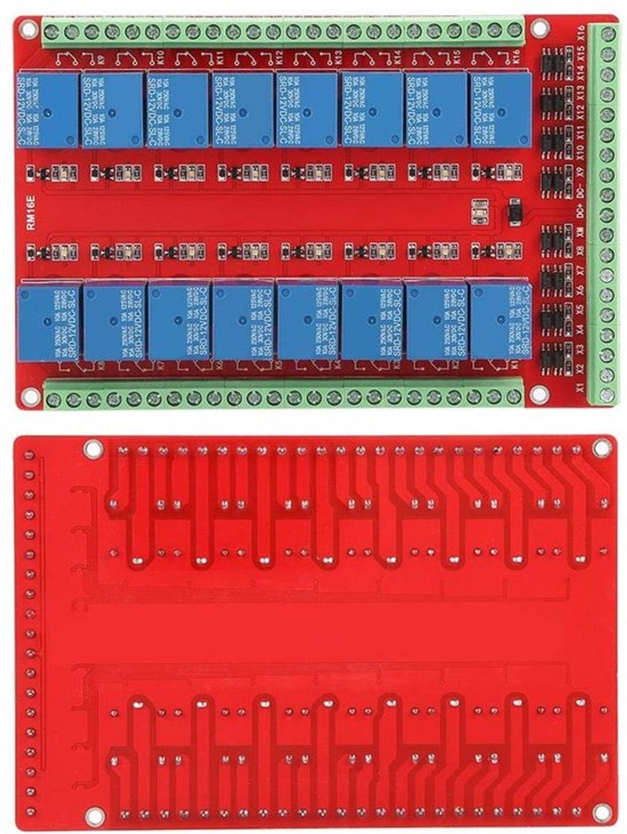 Zeynomax - 16-Kanaals Relaismodule - High/Low-Pegel-Trigger - DC Voeding