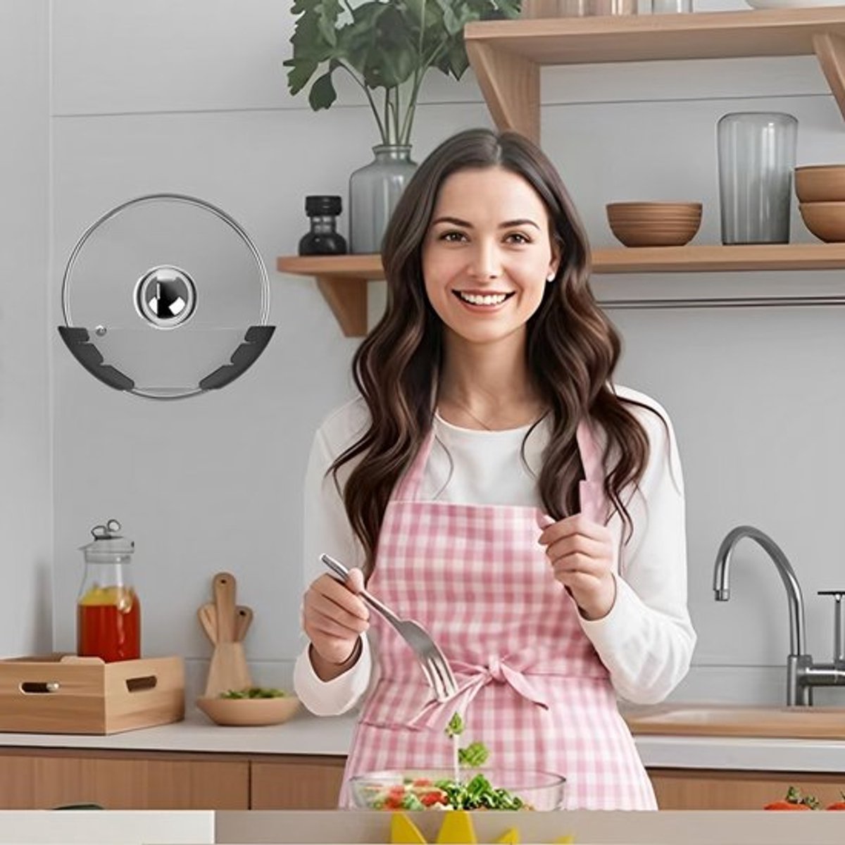 Dailygoody - Wall Holder for Pot Lid - Keuken Organizer - Set van 4