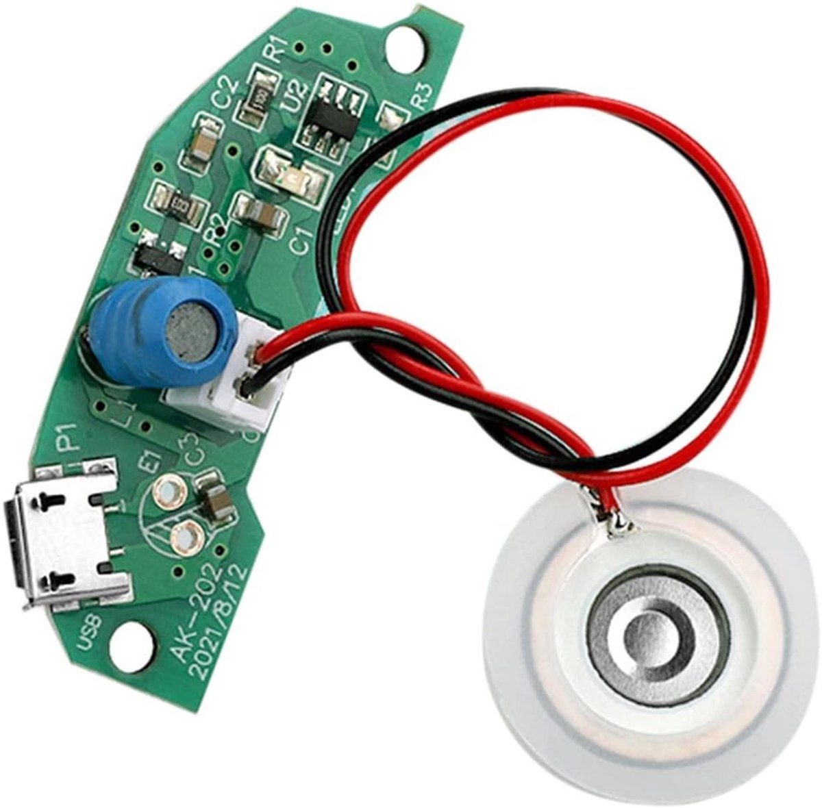Ultrasone Verstuiver - Vernevelaar Onderdeel - Luchtbevochtiger Reparatie - Fijne Spuitdeeltjes - 16 mm - Zilverkleurig