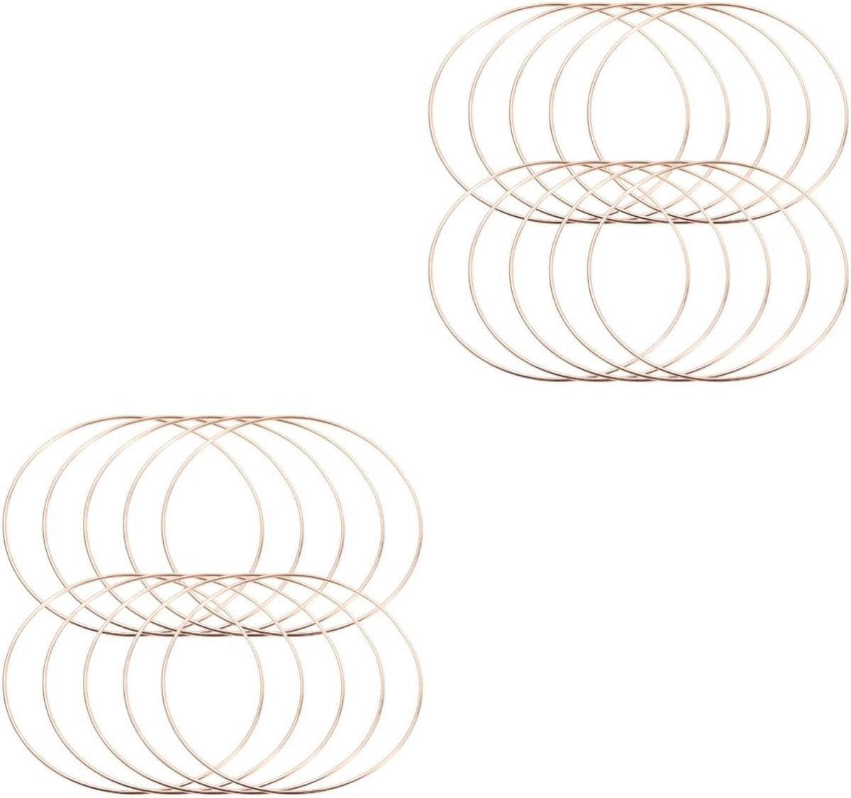Dromenvanger Sets - Kransen Hobby - Creatief Knutselen - Stevig Metaal - 80mm 2 Sets - Goud