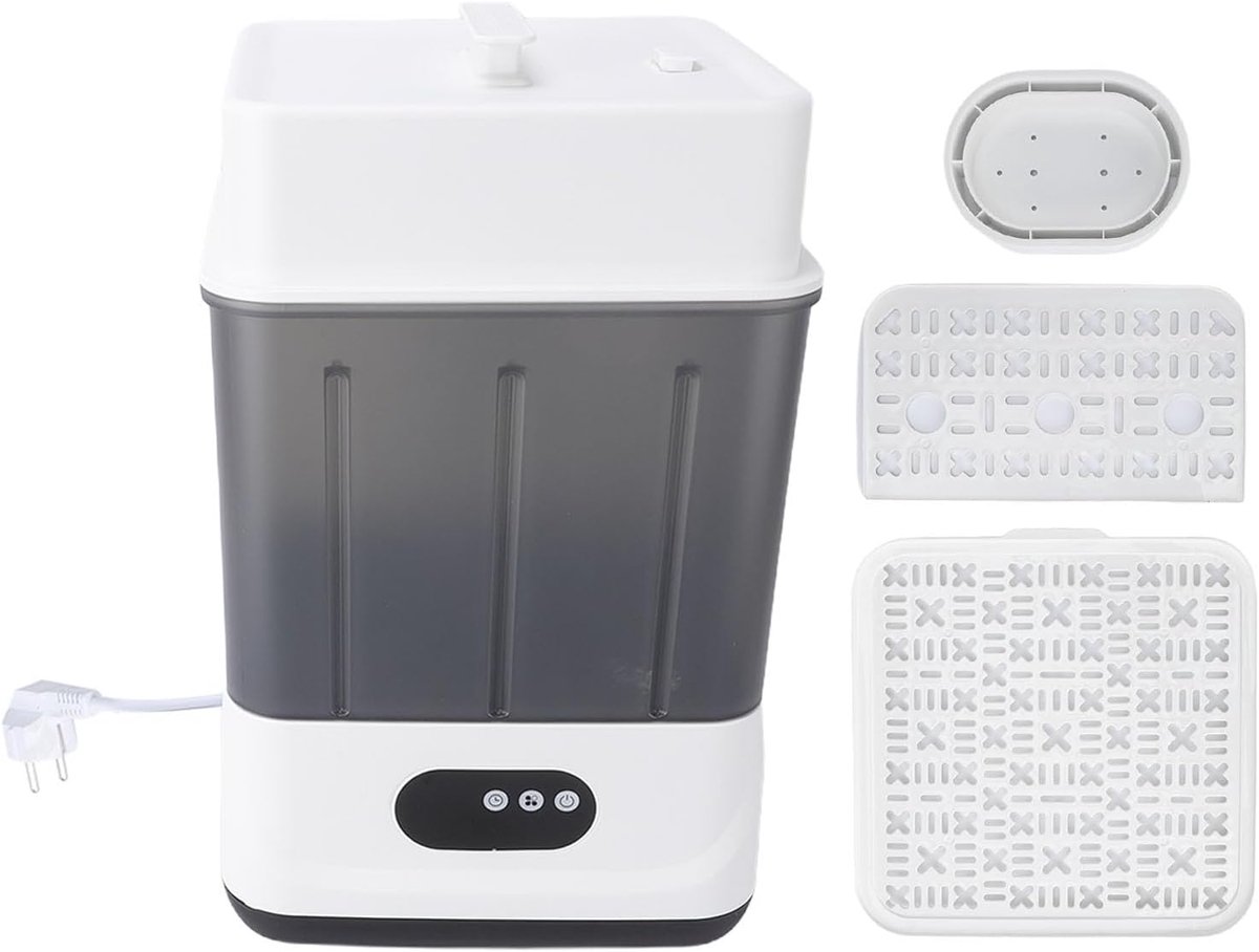 Babyfles Droger - Flessen Sterilisator - Babyvoeding Bereiden - Dubbele Laag Ontwerp - 34 x 27 x 25 cm - Wit