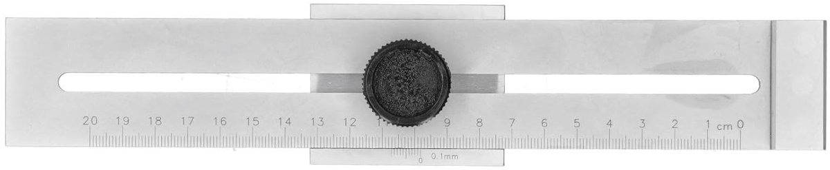 Meetliniaal Houtbewerking - Meetinstrument Timmerwerk - Nauwkeurig Lijnen Tekenen - Roestvrij Staal ABS - 0-200 mm - Zilver