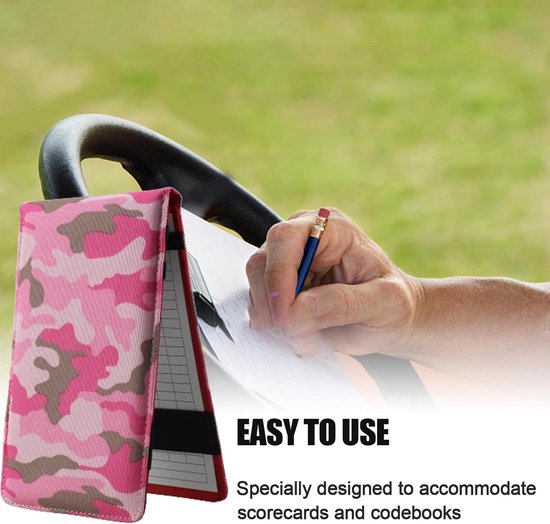 Golf Scorekaarthouder - Golf Clubboek - Golfspel Verbeteren - Met Potlood Inbegrepen - 18x11 cm - Roze van GOLF — afbeelding 5