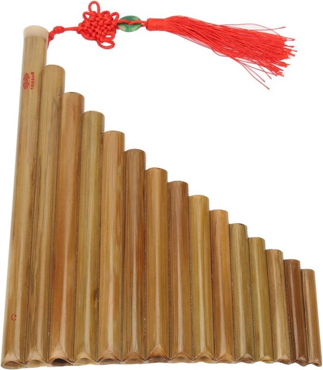 Bamboe panfluit Allecto Plus, 15 pijpen G-sleutel