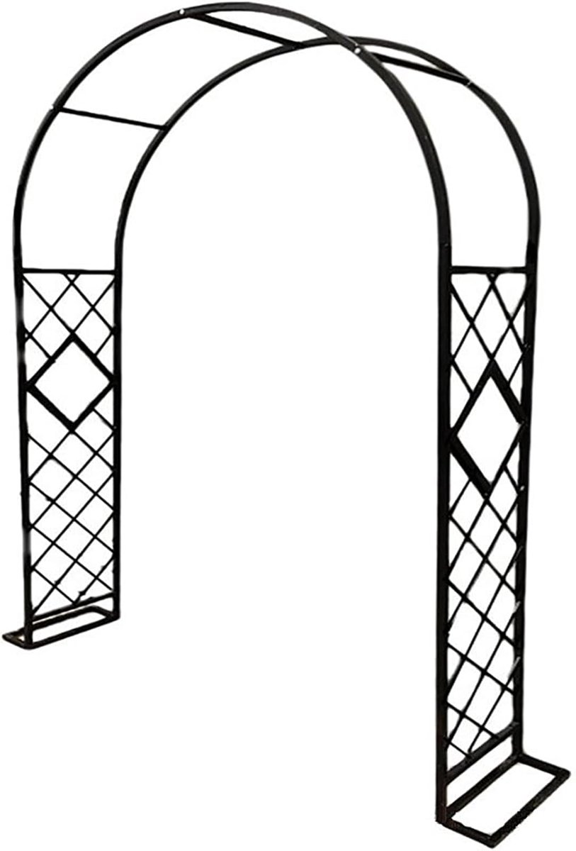 Stevige Rozenboog - Metalen Tuinprieel - Klimplanten Steunen - Gegalvaniseerd Metaal - W200 x H230cm - Wit