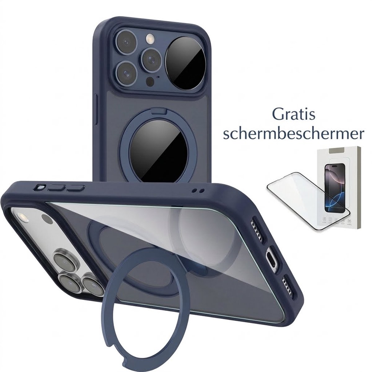 Back Case for MagSafe Round Stand iPhone 17 - Blue