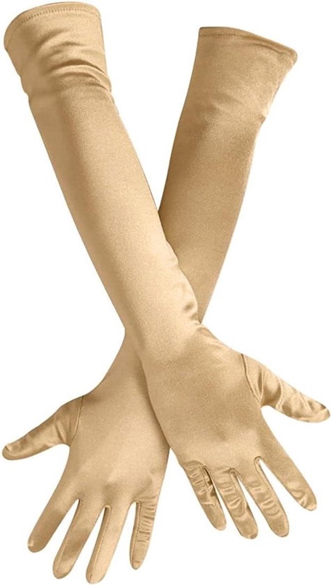 Lange satijnen handschoenen Allecto Plus - dames
