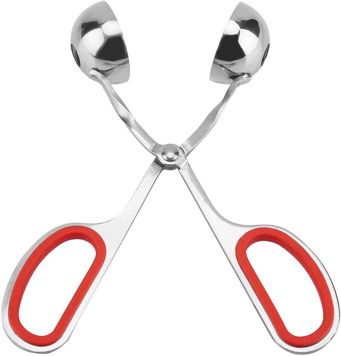 Vleesbal Maker - Gehaktbal Vorm - Keuken Hulp - Niet Kleverig - 18 cm Lengte - Rood