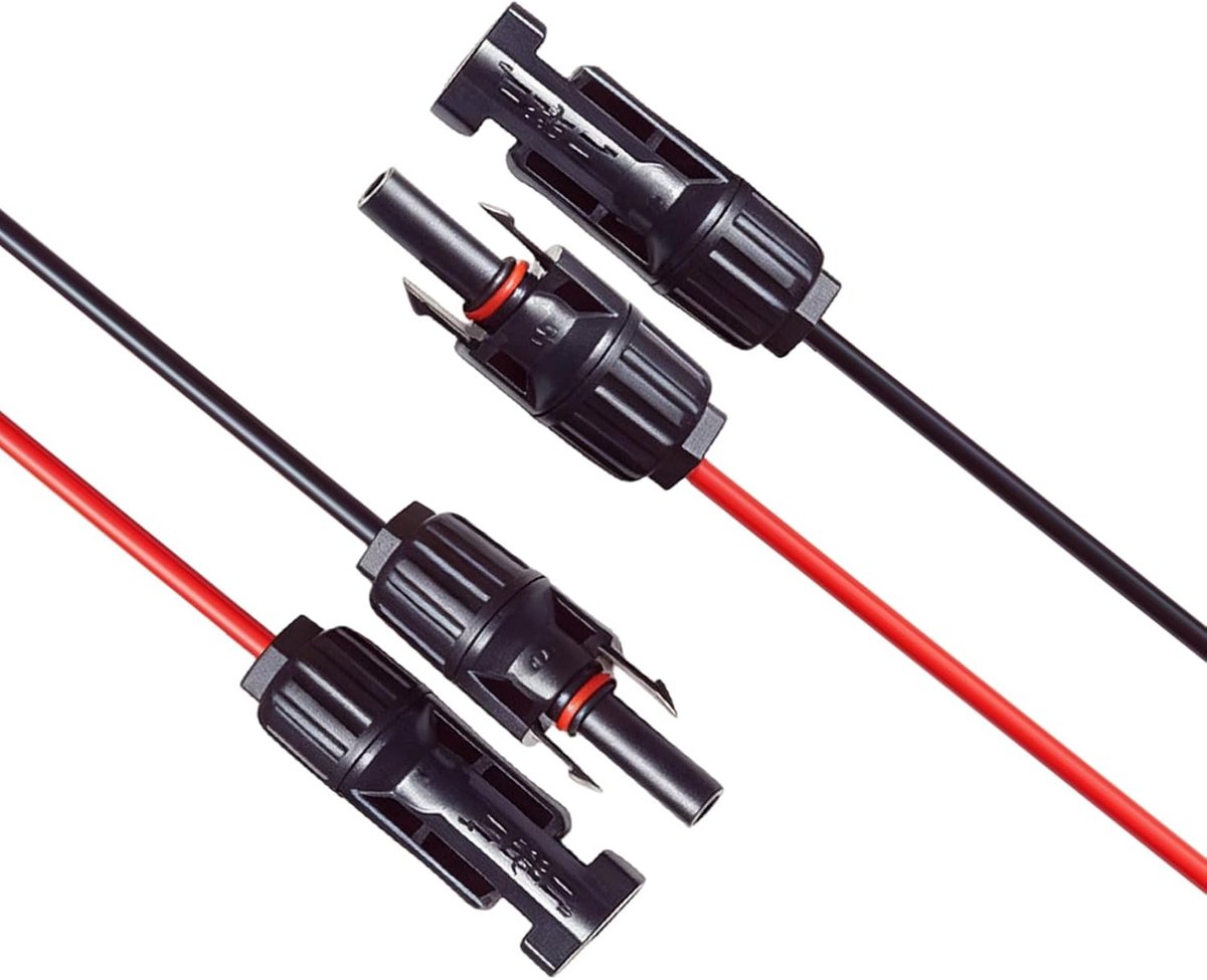 Zonnepaneel Verlengkabel - Energie Kabel - Energie Overbrenging - Veelzijdige Compatibiliteit - 10AWG 1-10M - Zwart