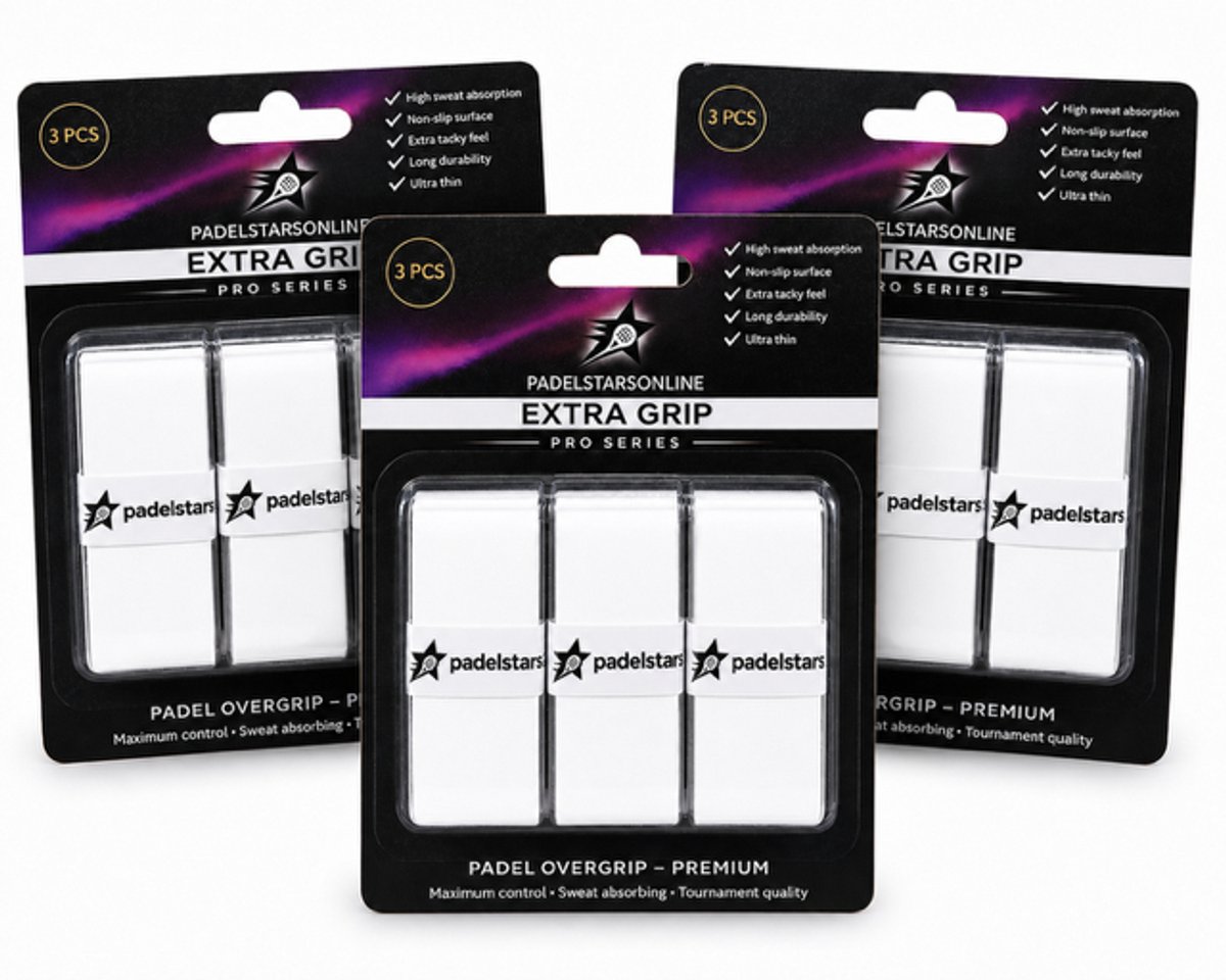3 x 3 Padelstarsonline Padel overgrip sets